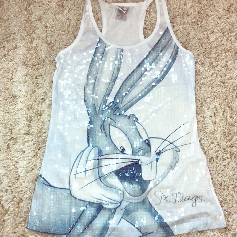 Sequined Bugs Bunny Tank Top
